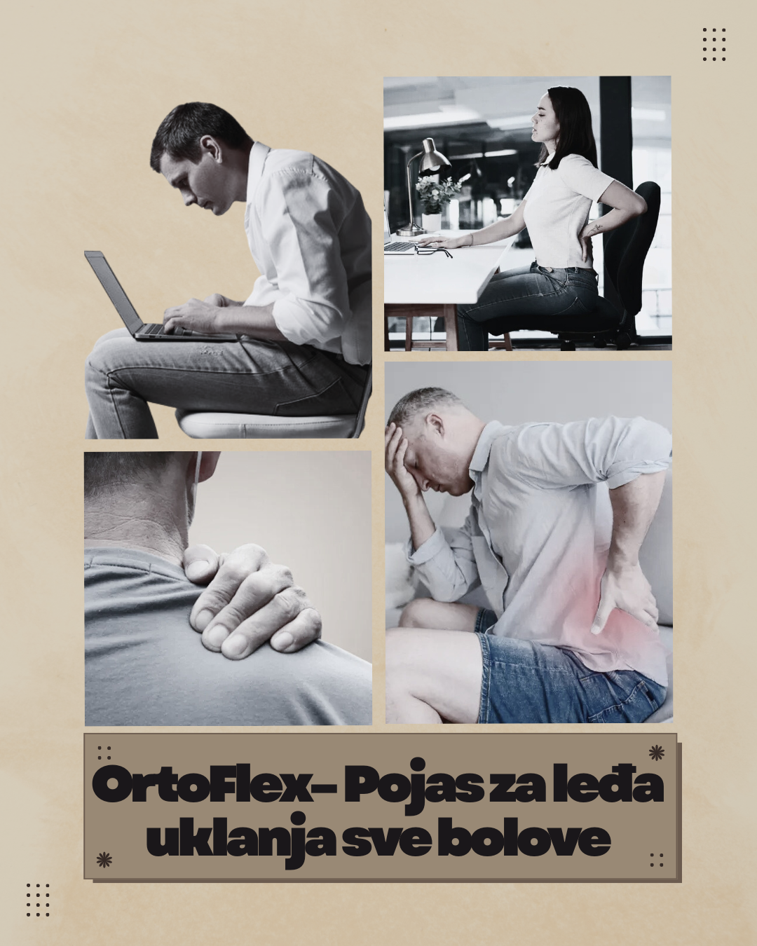 ⭐ OrtoFlex™ – Pojas za leđa protiv bola i lošeg držanja