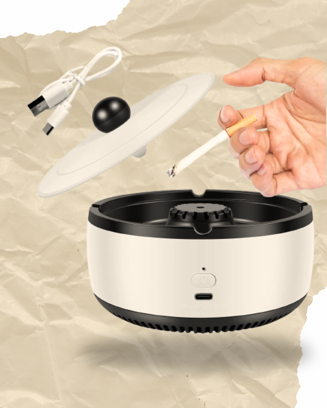 Pametna Električna Pepeljara - Bez Mirisa & Dima 💨